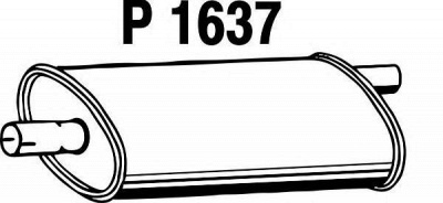 FENNO p1637 -  Средний глушитель выхлопных газов