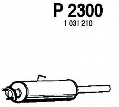 FENNO p2300 -  Средний глушитель выхлопных газов