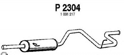 FENNO p2304 -  Средний глушитель выхлопных газов