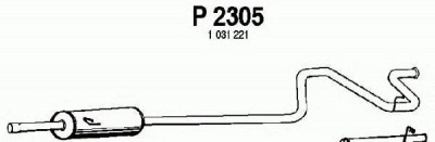 FENNO p2305 -  Средний глушитель выхлопных газов