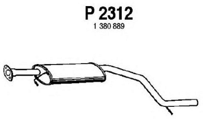 FENNO p2312 -  Средний глушитель выхлопных газов