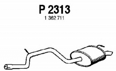 FENNO p2313 -  Глушитель выхлопных газов конечный