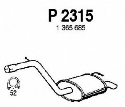 FENNO p2315 -  Глушитель выхлопных газов конечный