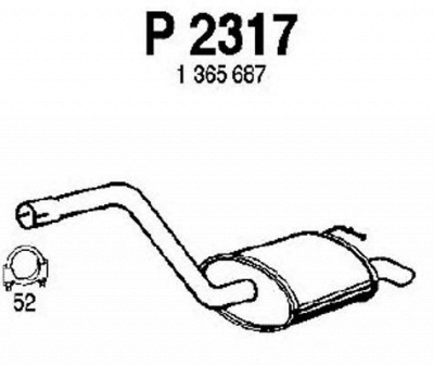 FENNO p2317 -  Глушитель выхлопных газов конечный