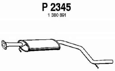 FENNO p2345 -  Средний глушитель выхлопных газов