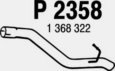 FENNO p2358 -  Труба выхлопного газа