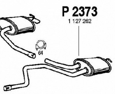 FENNO p2373 -  Глушитель выхлопных газов конечный