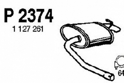 FENNO p2374 -  Глушитель выхлопных газов конечный