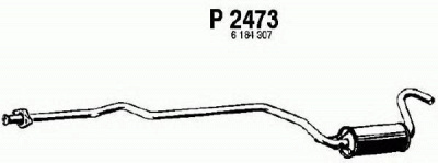 FENNO p2473 -  Средний глушитель выхлопных газов