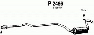 FENNO p2486 -  Средний глушитель выхлопных газов