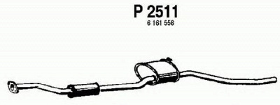 FENNO p2511 -  Средний глушитель выхлопных газов