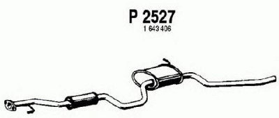 FENNO p2527 -  Средний глушитель выхлопных газов