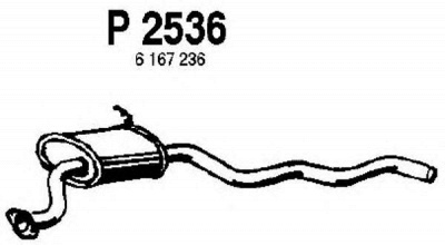 FENNO p2536 -  Средний глушитель выхлопных газов