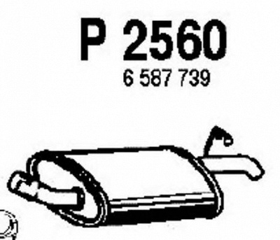 FENNO p2560 -  Глушитель выхлопных газов конечный