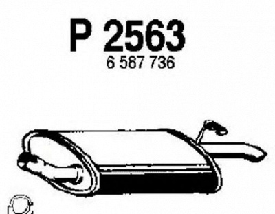 FENNO p2563 -  Глушитель выхлопных газов конечный