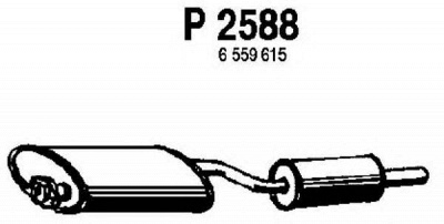 FENNO p2588 -  Средний глушитель выхлопных газов