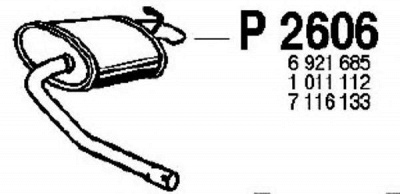FENNO p2606 -  Глушитель выхлопных газов конечный