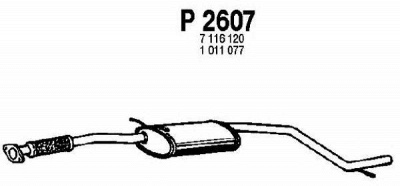 FENNO p2607 -  Средний глушитель выхлопных газов