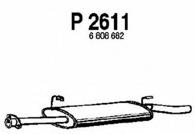 FENNO p2611 -  Средний глушитель выхлопных газов