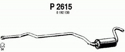 FENNO p2615 -  Средний глушитель выхлопных газов