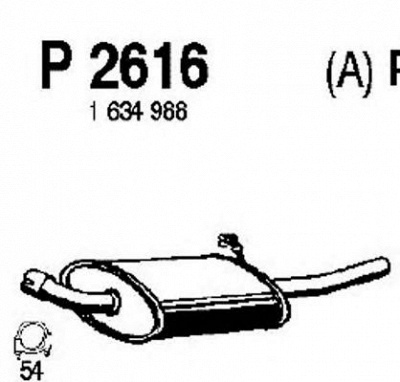 FENNO p2616 -  Глушитель выхлопных газов конечный