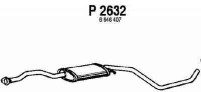 FENNO p2632 -  Средний глушитель выхлопных газов