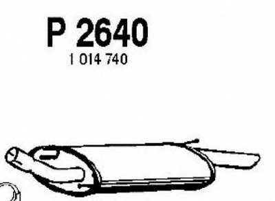 FENNO p2640 -  Глушитель выхлопных газов конечный