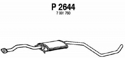 FENNO p2644 -  Средний глушитель выхлопных газов