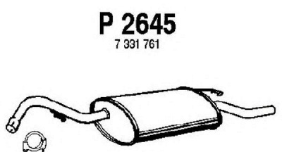 FENNO p2645 -  Глушитель выхлопных газов конечный
