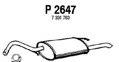 FENNO p2647 -  Глушитель выхлопных газов конечный