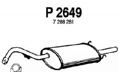 FENNO p2649 -  Глушитель выхлопных газов конечный