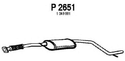 FENNO p2651 -  Средний глушитель выхлопных газов
