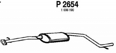 FENNO p2654 -  Средний глушитель выхлопных газов