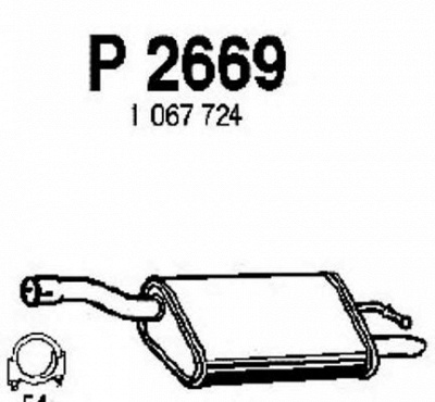 FENNO p2669 -  Глушитель выхлопных газов конечный