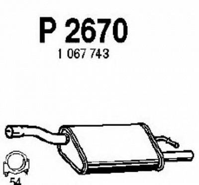 FENNO p2670 -  Глушитель выхлопных газов конечный
