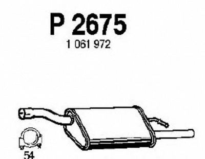 FENNO p2675 -  Глушитель выхлопных газов конечный