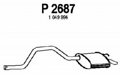 FENNO p2687 -  Глушитель выхлопных газов конечный