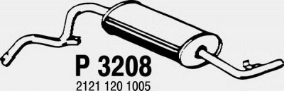 FENNO p3208 -  Глушитель выхлопных газов конечный