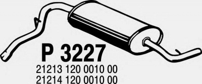 FENNO p3227 -  Глушитель выхлопных газов конечный