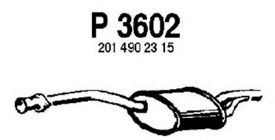 FENNO p3602 -  Средний глушитель выхлопных газов