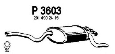 FENNO p3603 -  Глушитель выхлопных газов конечный