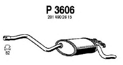FENNO p3606 -  Глушитель выхлопных газов конечный