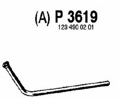 FENNO p3619 -  Труба выхлопного газа