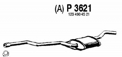 FENNO p3621 -  Средний глушитель выхлопных газов