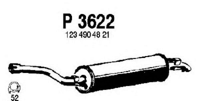 FENNO p3622 -  Глушитель выхлопных газов конечный