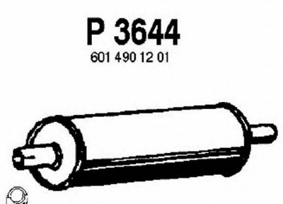 FENNO p3644 -  Средний глушитель выхлопных газов