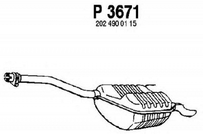 FENNO p3671 -  Глушитель выхлопных газов конечный