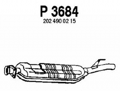FENNO p3684 -  Средний глушитель выхлопных газов