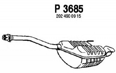 FENNO p3685 -  Глушитель выхлопных газов конечный