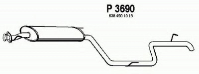 FENNO p3690 -  Глушитель выхлопных газов конечный